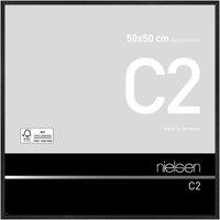 nielsen C2 Aluminium Picture Frame 50x50cm - Float Glass & Push/Turn Clips in Black | Size: 50x50 cm
