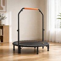 STILVORA Foldable Fitness Trampoline with Adjustable Handle in Black