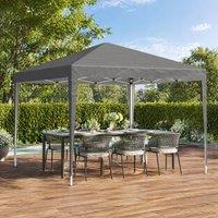 STILVORA Pop Up Gazebo 295 cm with Carry Bag in Grey