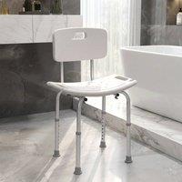 STILVORA Shower Stool Adjustable Height White