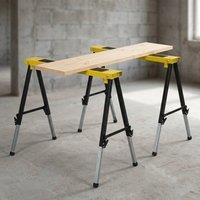 STILVORA Saw Horse Twin Pack with Adjustable Height & Folding Design