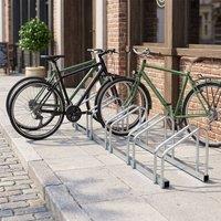 STILVORA 6 Bike Stand with Floor or Wall Mount in Silver