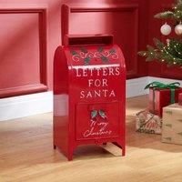 STILVORA Christmas Postbox with Lockable Door in Red