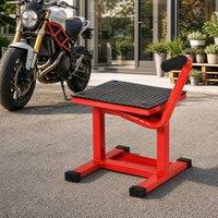 STILVORA Motorbike Jack Lift with Crank in Red