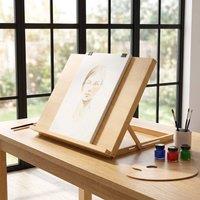 STILVORA Tabletop Easel A2 Folding Wooden Design in Natural Finish