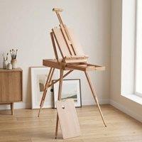 STILVORA Artist Easel with Drawer & Folding Design in Natural