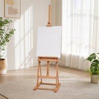 STILVORA Artist Easel Stand with Adjustable Height & Storage Tray in Natural