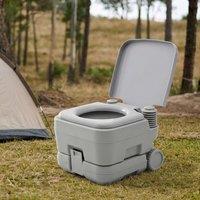 STILVORA Portable Camping Toilet 10 L Grey