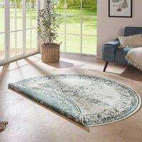 THE RUGS Borbon Reversible Indoor Outdoor Rug Flatweave Polypropylene Design in Green | Size: 120 cm x 170 cm