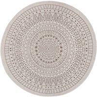 THE RUGS Porto Reversible Indoor Outdoor Rug Flatweave Polypropylene Design in Beige | Size: 240 cm diameter