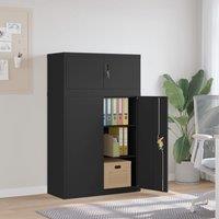 Berkfield Home File Cabinet Black 90x40x145 cm Steel | Size: 90 x 40 x 145 cm