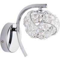 Pagazzi Monaco 1 Light Crystal Wall Light in Clear