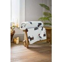 The Lyndon Company Hattie Dog Grey Soft Throw - Plush Decorative Blanket 140 x 180cm | Deyongs 1846 | Size: 140 cm x 180 cm