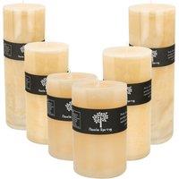 Nicola Spring Round Vanilla Pillar Candles - 3 Sizes - Cream - Pack of 3 in Beige