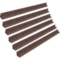 Monstershop Flexible Lawn Edging 7.2m - Brown in Terracotta | Size: 120 cm