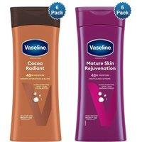 Vaseline Intensive Care Body Lotion Cocoa Radiant & Mature 400ml, 6 Pack in White
