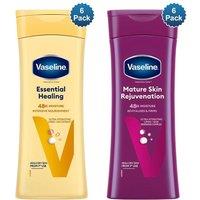 Vaseline Intensive Body Lotion Essential Healing & Mature Skin 400ml, 6Pack in White