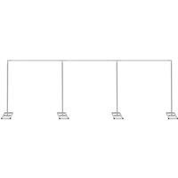 Neel Blue 3x9 Metres Arch Stand with Base, Backdrop Frame Stand in Silver