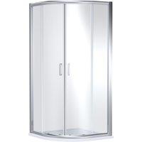 Balterley Quadrant Shower Enclosure 900 x 900mm, Chrome Frame & White Resin Tray in Silver