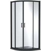 Balterley Quadrant Enclosure with Tray: 900 x 900mm Matt Black/Grey in Black