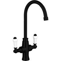 Balterley Traditional Dual Handle Kitchen Mixer Tap, Black