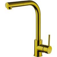 Balterley Contemporary Pull Out Single Lever Kitchen Mixer Tap, Brushed Gold