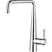 Balterley Single Lever Pull-Out Kitchen Mixer Tap Square Swivel Spout, Chrome in Silver