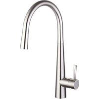 Balterley Contemporary Pull Out Single Lever Kitchen Mixer Tap, Chrome in Silver
