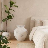 Wyld Haus Mossbrook Large Antique White Stoneware Vase 41cm in Stone