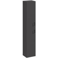 Balterley Bathroom 2 Door Tall Storage Unit Cabinet - 350 x 300mm, Dark Grey