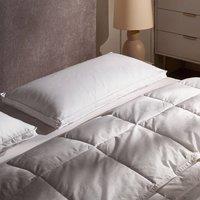 Wyld and Coco 40 x 80 cm Duck Feather and Down Pillow Medium-Soft White Cotton