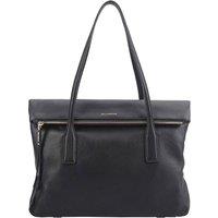 Paul Costelloe Whirlpool Leather Tote Bag in Jet Black
