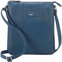Paul Costelloe Marble Leather Cross Body Bag in Dark Blue