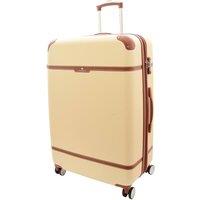 House of Leather Four Wheel Suitcase Hard Shell Luggage Jupiter Milky in Cream | Size: Medium