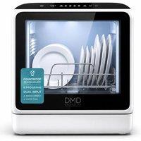 DMD Collective Mini Countertop Dishwasher with 5L Tank & 6 Wash Programmes in White