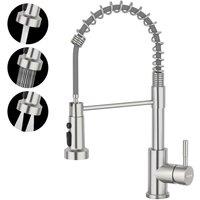 Blylund Kitchen Tap with Pull Down Sprayer, SUS304 Stainless Steel in Silver