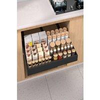 JANLEMNY 2Pcs Pull Out Canbinet Storage, Extendable Slide Out Drawer, Black
