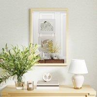 HOMCOM Wall Bathroom Mirror for Home Decor, Vanity Mirror in Natural | Size: Medium