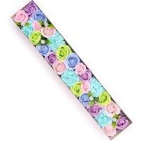 KDMD Baby Blue Soap Flower Gift Box Long Baby Blessings Celebration