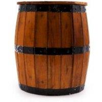 KDMD Beer Barrel Stool & Parasol Stand Natural Wood 38x32cm in Brown | Size: 38x32 cm