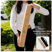 KDMD Manglid Wood 60cm Healing Rainstick with 9 Minute Soothing Rain in Brown