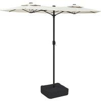 Berkfield Home Double-Head Parasol Sand White 316x240 cm in Off-White