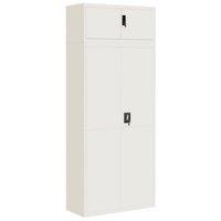 Berkfield Home File Cabinet White 90x40x220 cm Steel | Size: 90 x 40 x 220 cm