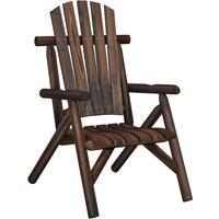 Berkfield Home Garden Chair 68x86x103 cm Solid Wood Spruce in Brown | Size: 68 x 86 x 103 cm