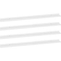 Berkfield Home Wall Shelves 4 pcs High Gloss White 115x9x3 cm | Size: 115 x 9 x 3 cm