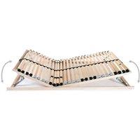 Berkfield Home Slatted Bed Bases 2 pcs with 28 Slats 7 Zones 80x200 cm in Natural