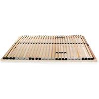 Berkfield Home Slatted Bed Base with 28 Slats 7 Zones 120x200 cm in Light Tan | Size: Small Double