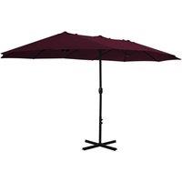 Berkfield Home Outdoor Parasol with Aluminium Pole 460x270 cm Bordeaux Red