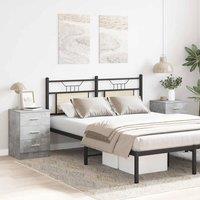 Berkfield Home Elegant Bedside Cabinets 2 pcs Concrete Grey 38x35x56 cm Engineer | Size: 38 x 35 x 56 cm