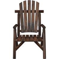 Berkfield Home Beautiful Garden Chair 68x86x103 cm Solid Wood Spruce in Brown | Size: 68 x 86 x 103 cm